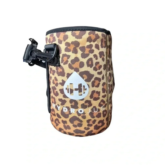 2 Hydro Jug Half Gallon Water Jug Bottle Carriers Floral Cheetah Strap Workout - Picture 2 of 6